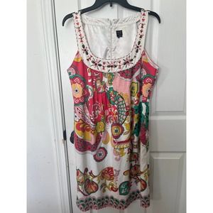Nicole by Nicole Miller Beaded Neckline Dress Sleaveless, Size 12